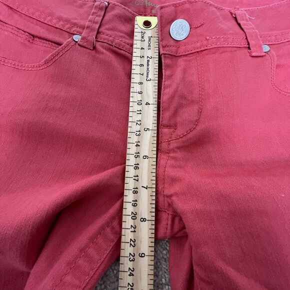 American‎ Rag Cie Women 5R Low Rise Premium Straight Stretch Denim Salmon Pink - Picture 8 of 8